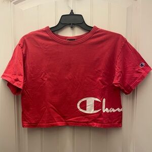 Red Champion Crop Top